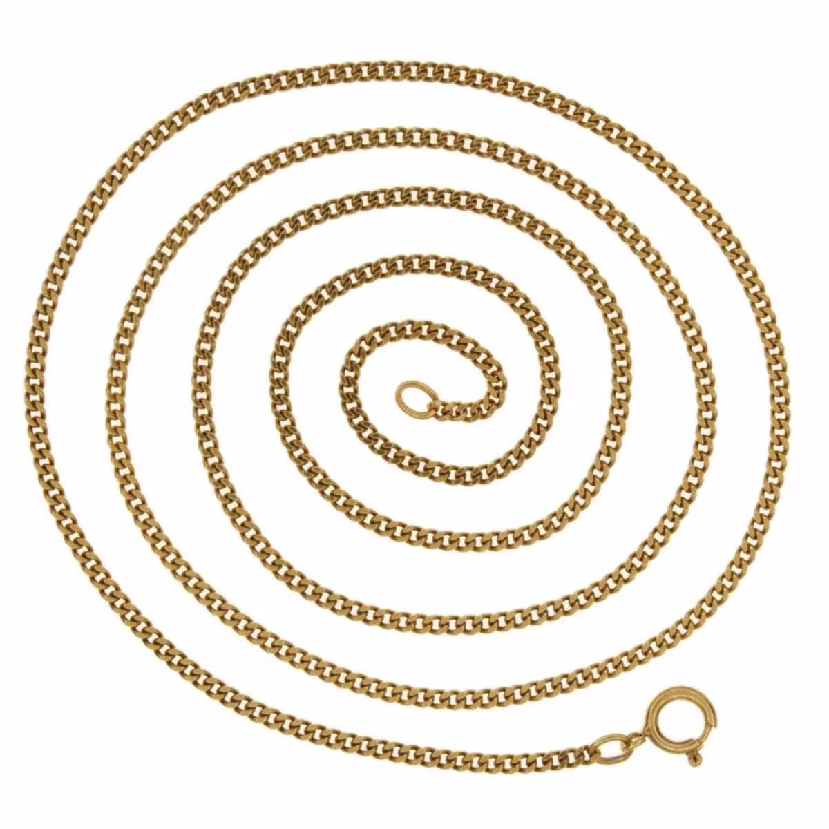 Fine and solid chain in Barbada/Cuban style in 18k gold 62cm · view 1