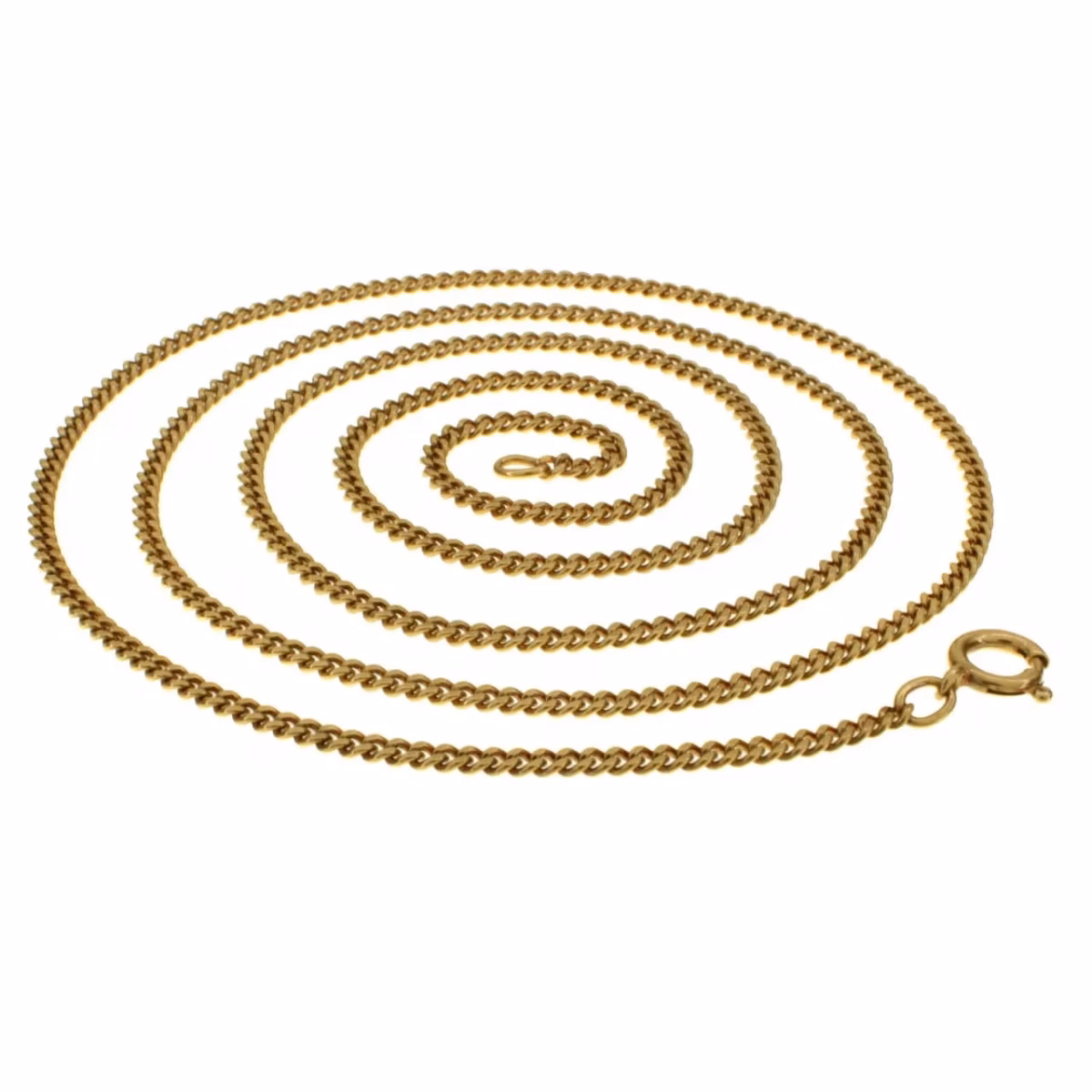 Fine and solid chain in Barbada/Cuban style in 18k gold 62cm · view 2