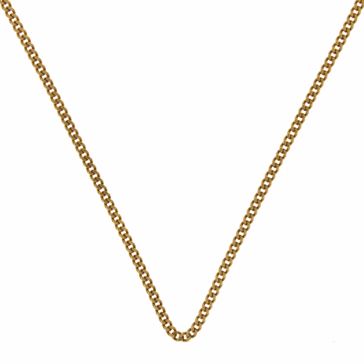 Fine and solid chain in Barbada/Cuban style in 18k gold 62cm · view 3