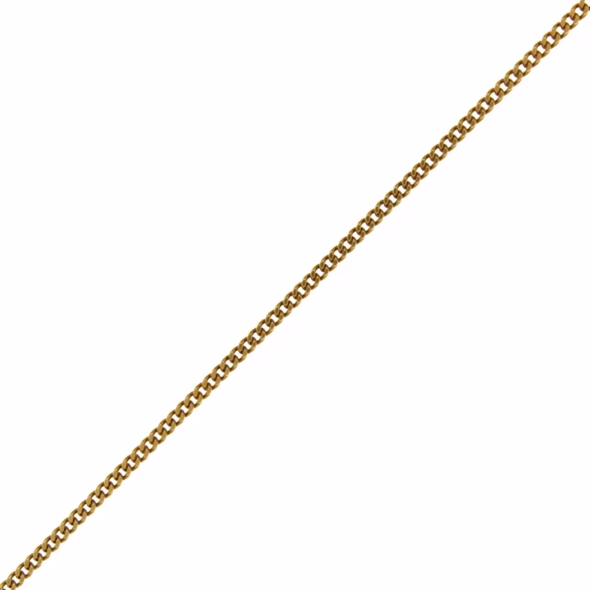 Fine and solid chain in Barbada/Cuban style in 18k gold 62cm · view 4
