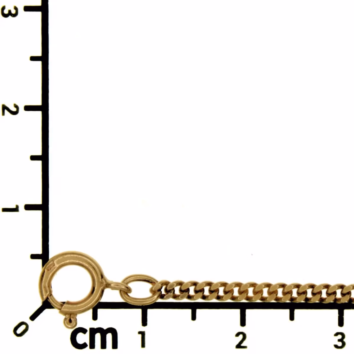 Fine and solid chain in Barbada/Cuban style in 18k gold 62cm · view 6