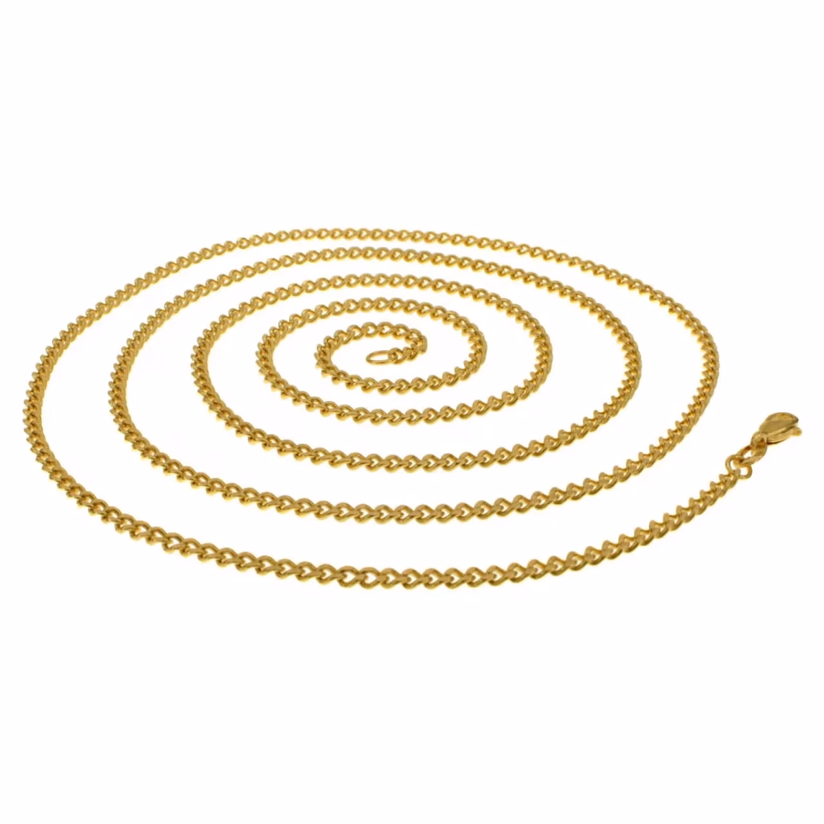 Fine and solid Barbada/Cuban chain in 18k gold 75cm · view 2