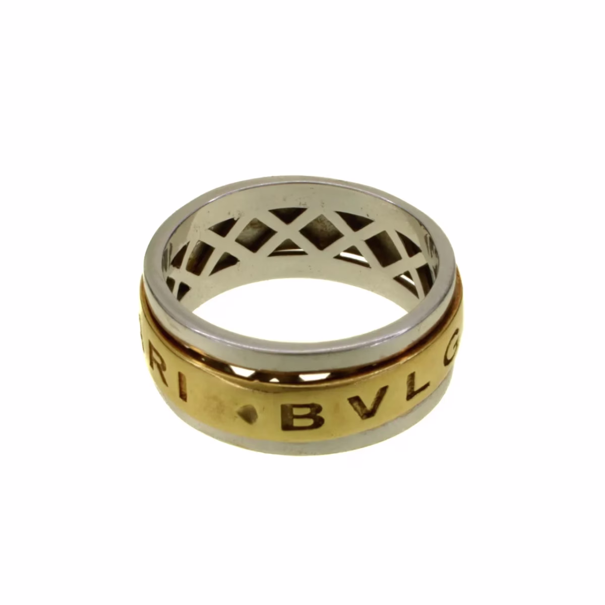 BVLGARI style anti-stress ring in 2 18k golds* · vista 3