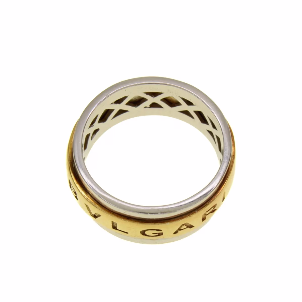 BVLGARI style anti-stress ring in 2 18k golds* · vista 5