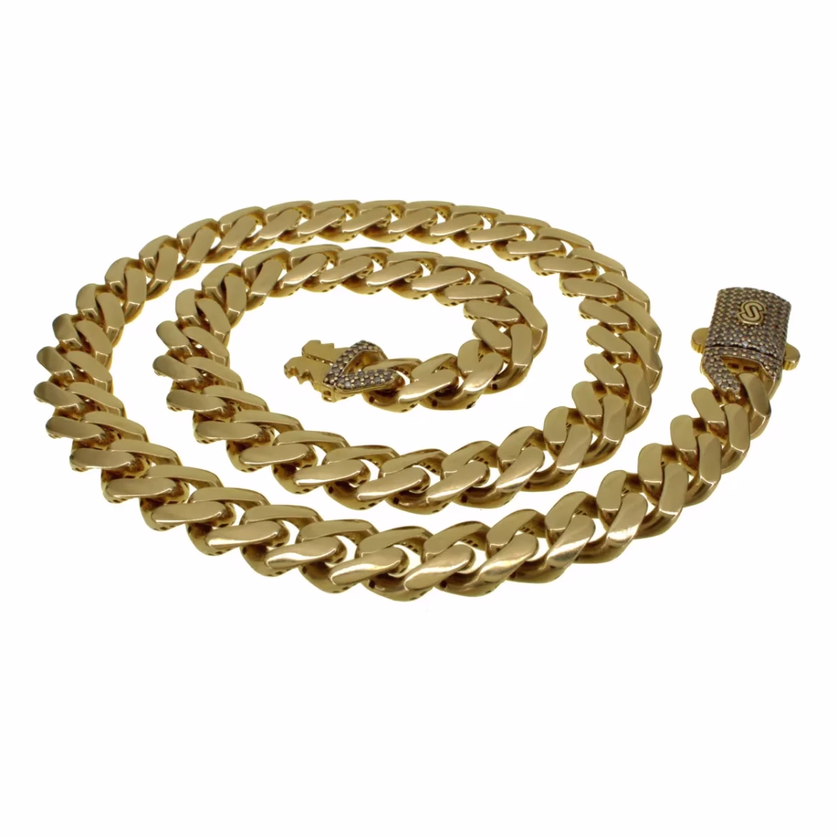 14k Gold Barbada/Cuban Chain 40cm · view 2