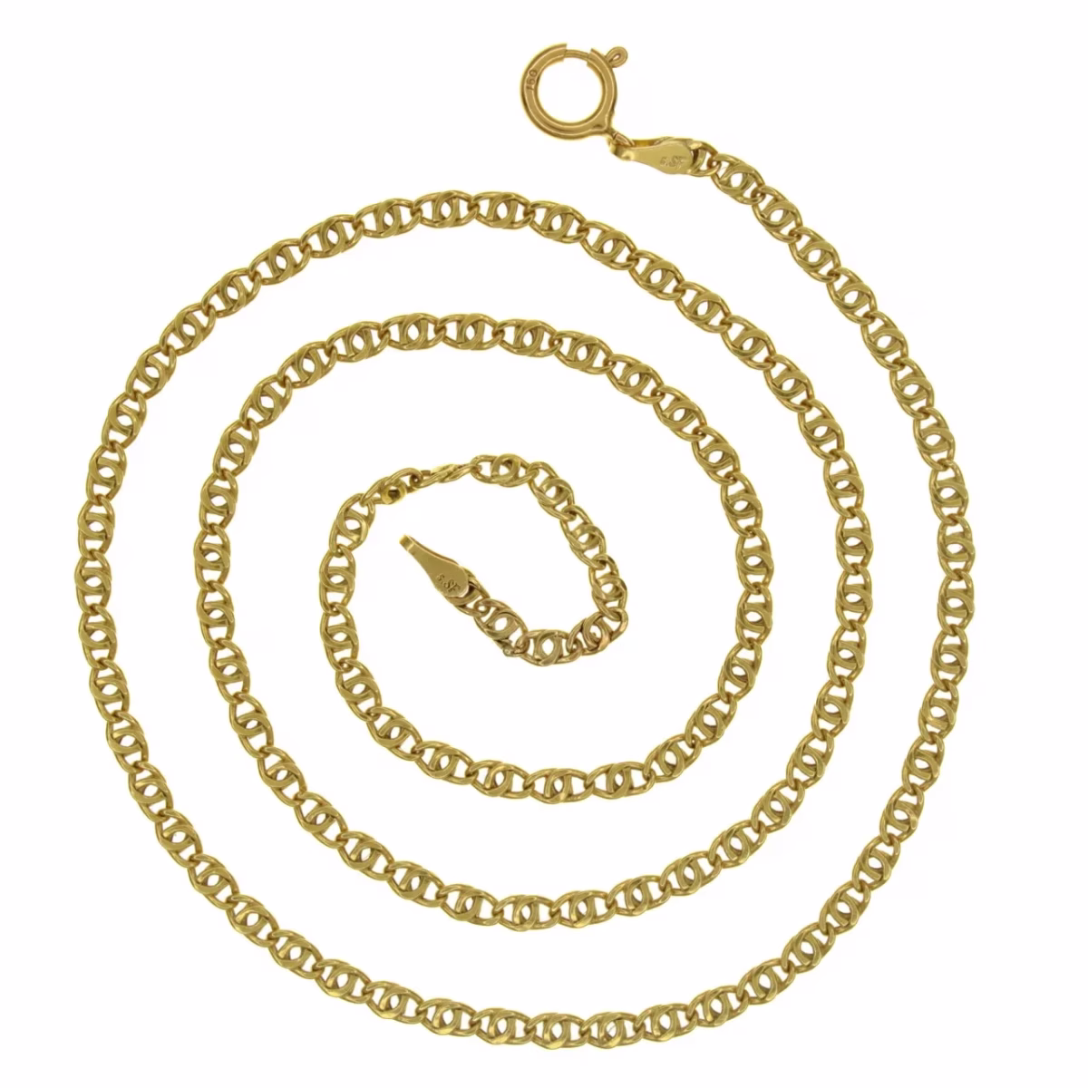Fine lynx eye chain in 18k gold 47cm · view 1