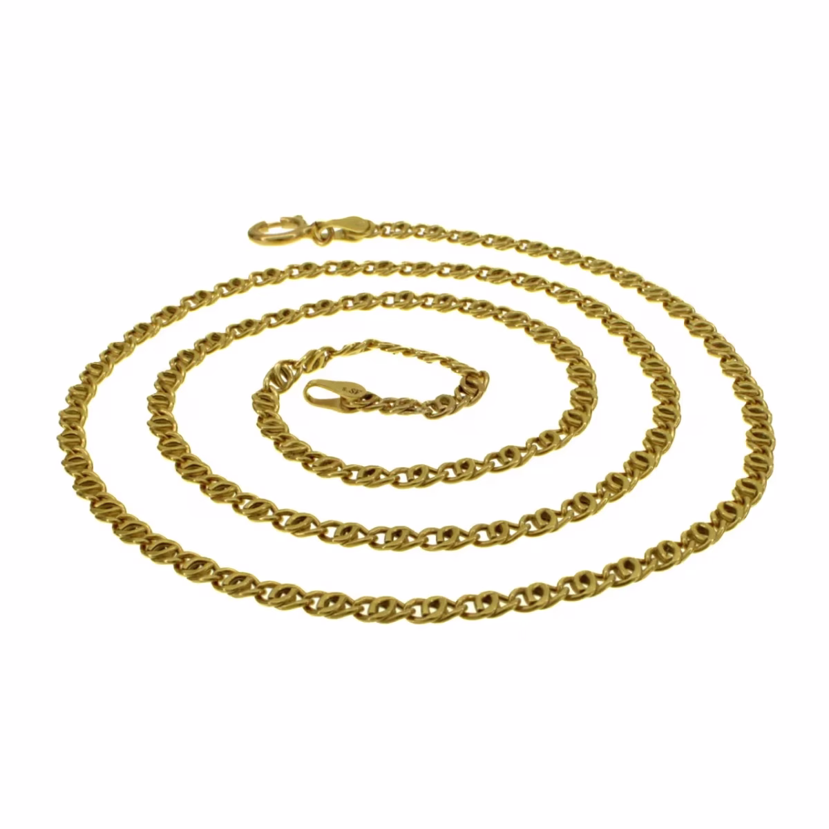 Fine lynx eye chain in 18k gold 47cm · view 2