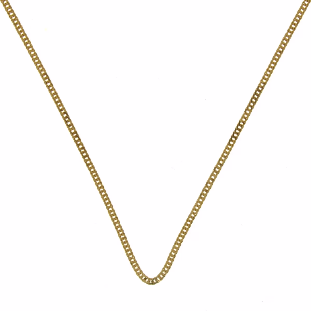 Fine Barbada/Cuban chain in 18k gold 39.5cm · view 3