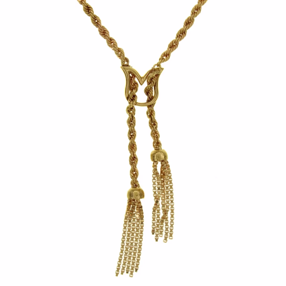 18k gold Solomon cord choker 45cm · view 3