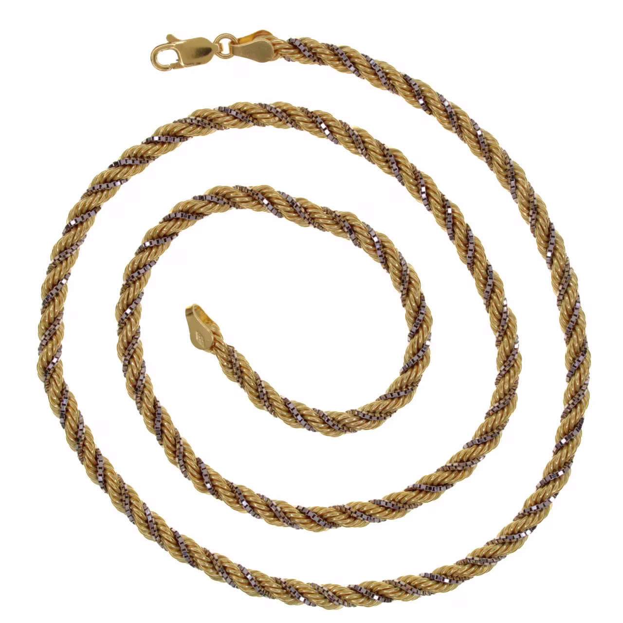 18k gold cord in two colors 53cm