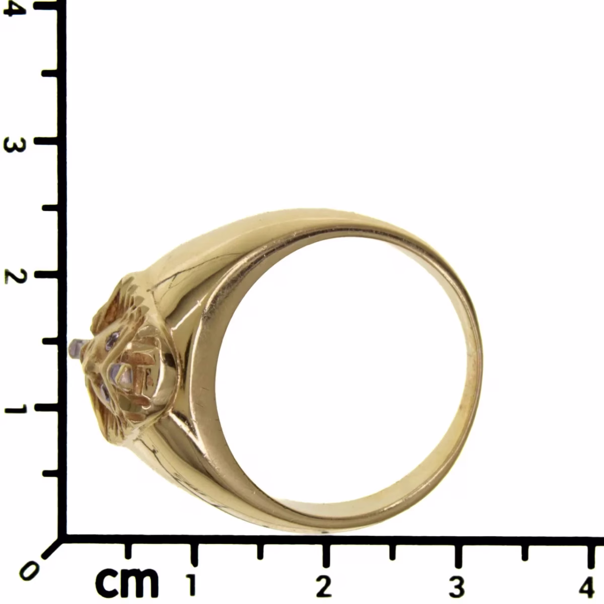 Anillo egipcio con circonitas en oro 18k · vista 8
