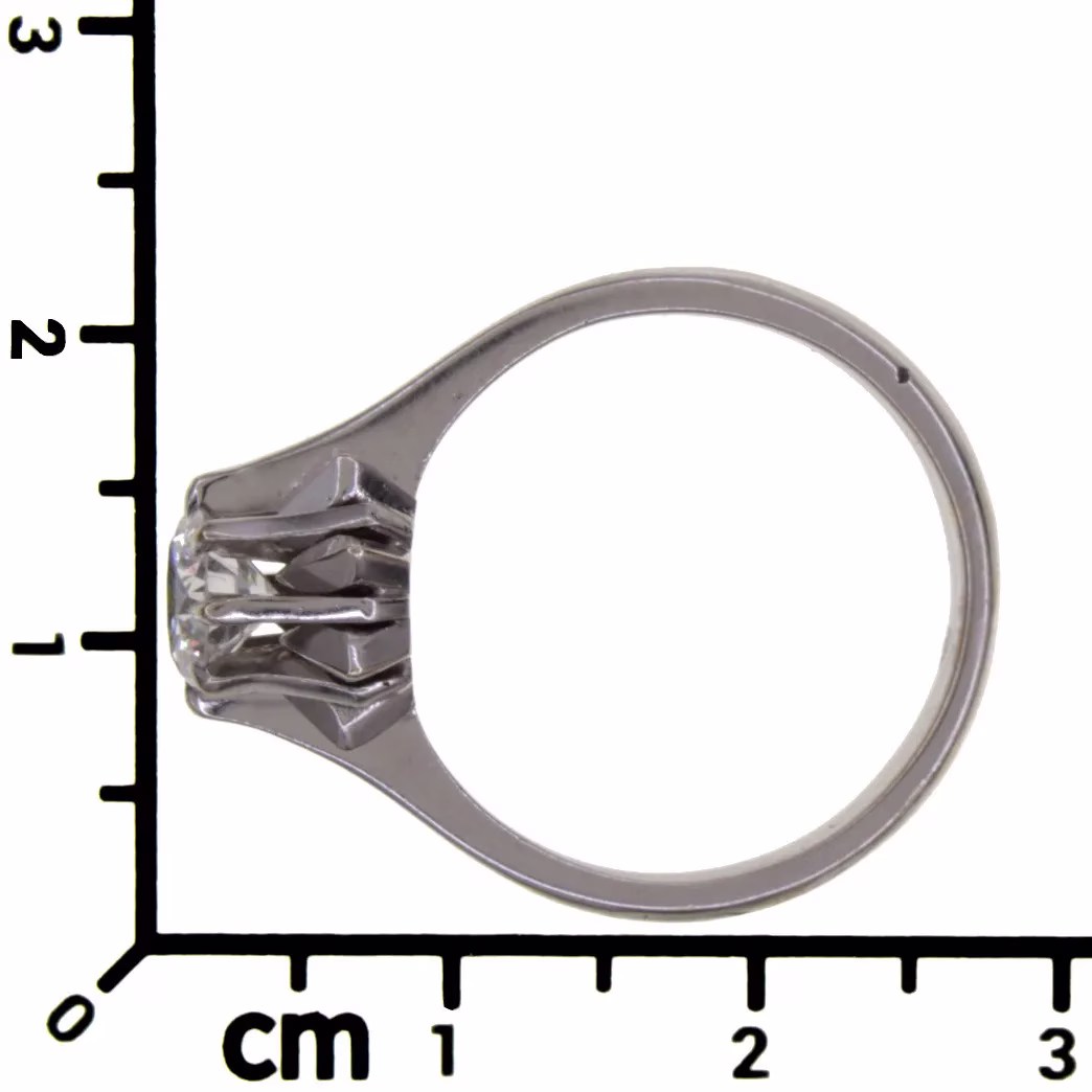 Solitario con Diamante 1 cte en oro blanco 18k · vista 8