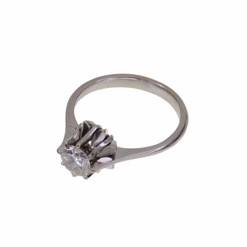 Solitario con Diamante 1 cte en oro blanco 18k · vista 6