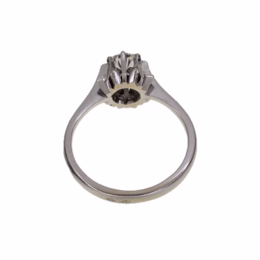 Solitario con Diamante 1 cte en oro blanco 18k · vista 4