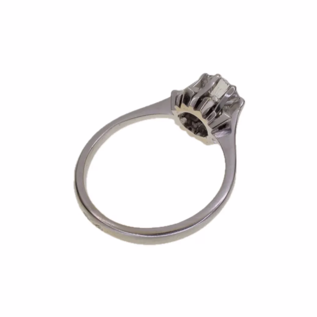 Solitario con Diamante 1 cte en oro blanco 18k · vista 3