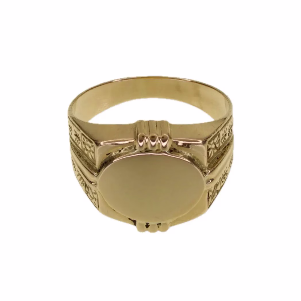Sello ornamentado en oro 18k