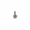 Mini flower pendant with diamond in 18k white gold · view 1