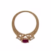 Sortija trilogía con Diamantes en oro 14k · vista 7