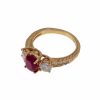 Sortija trilogía con Diamantes en oro 14k · vista 6