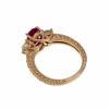 Sortija trilogía con Diamantes en oro 14k · vista 5