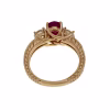 Sortija trilogía con Diamantes en oro 14k · vista 4