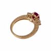 Sortija trilogía con Diamantes en oro 14k · vista 3