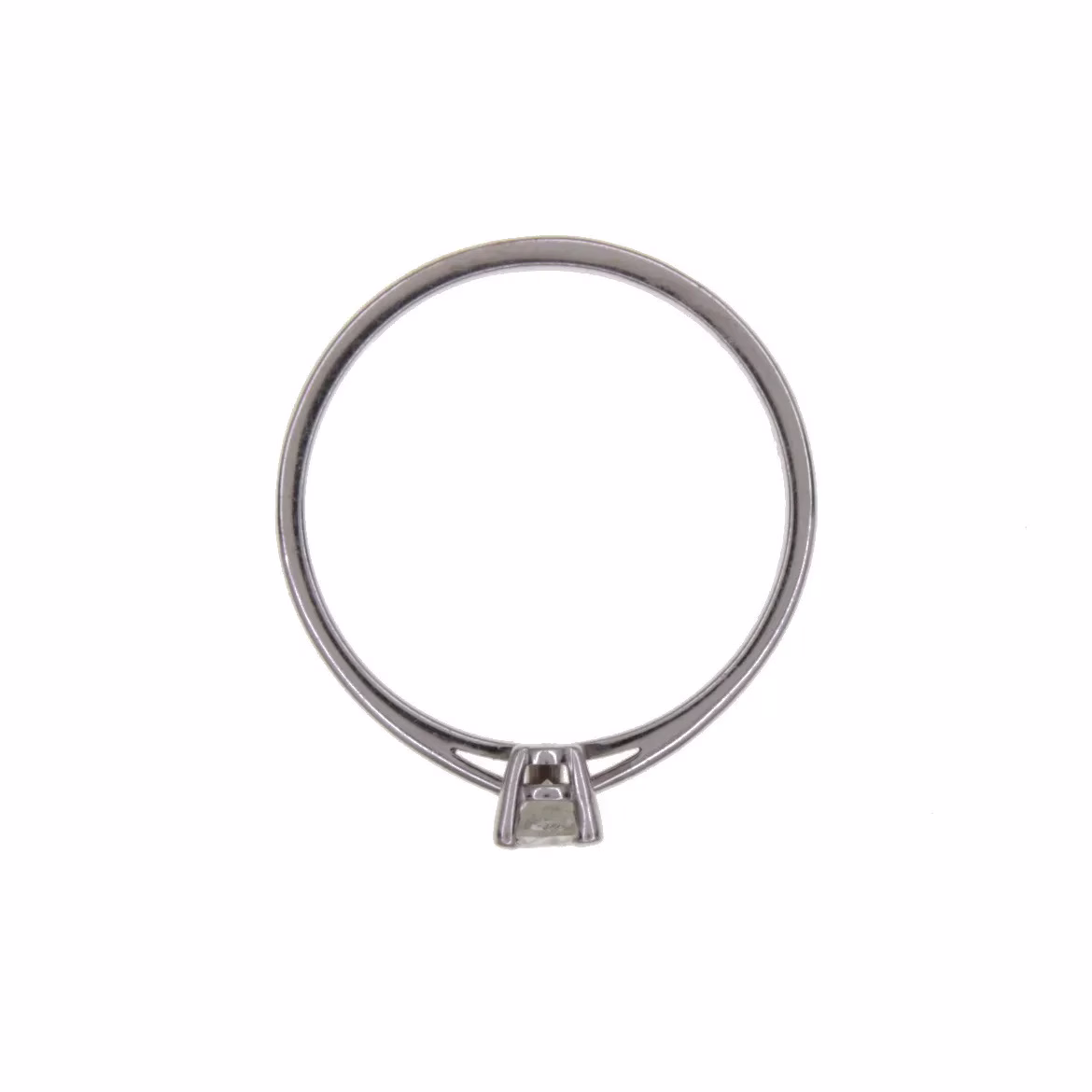 Solitario con Diamante en oro blanco 18k · vista 3