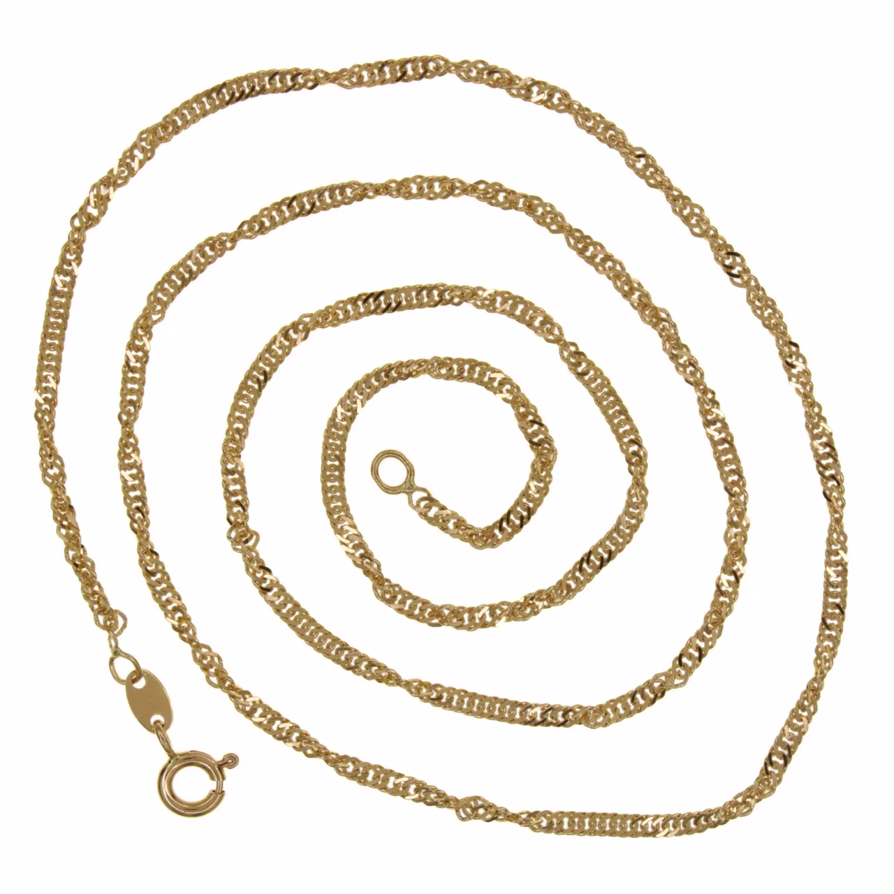 Cadena Singapur en oro 18k 52cm