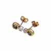 Pendientes "Tu y Yo" con Diamantes y Zafiros en dos oros 18k · vista 1