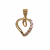 Colgante corazón con circonitas en oro 18k · vista 1