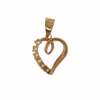 Colgante corazón con circonitas en oro 18k · vista 2