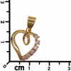 Colgante corazón con circonitas en oro 18k · vista 3
