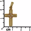 Cross with Diamonds in 18k gold · vista 7
