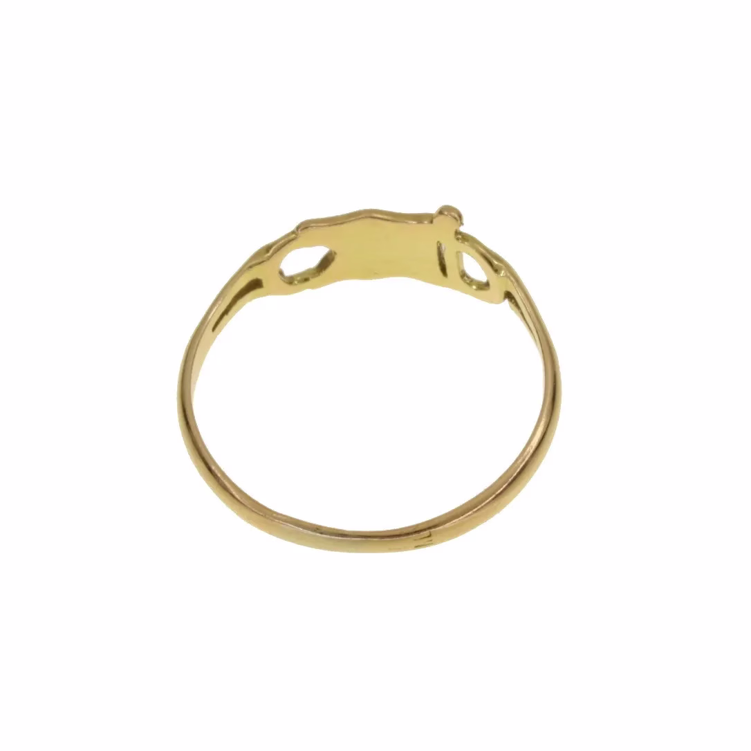 Sortija náutica "A" en oro 18k · vista 2