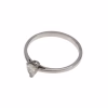 Solitario con Diamante en oro blanco 18k · vista 2