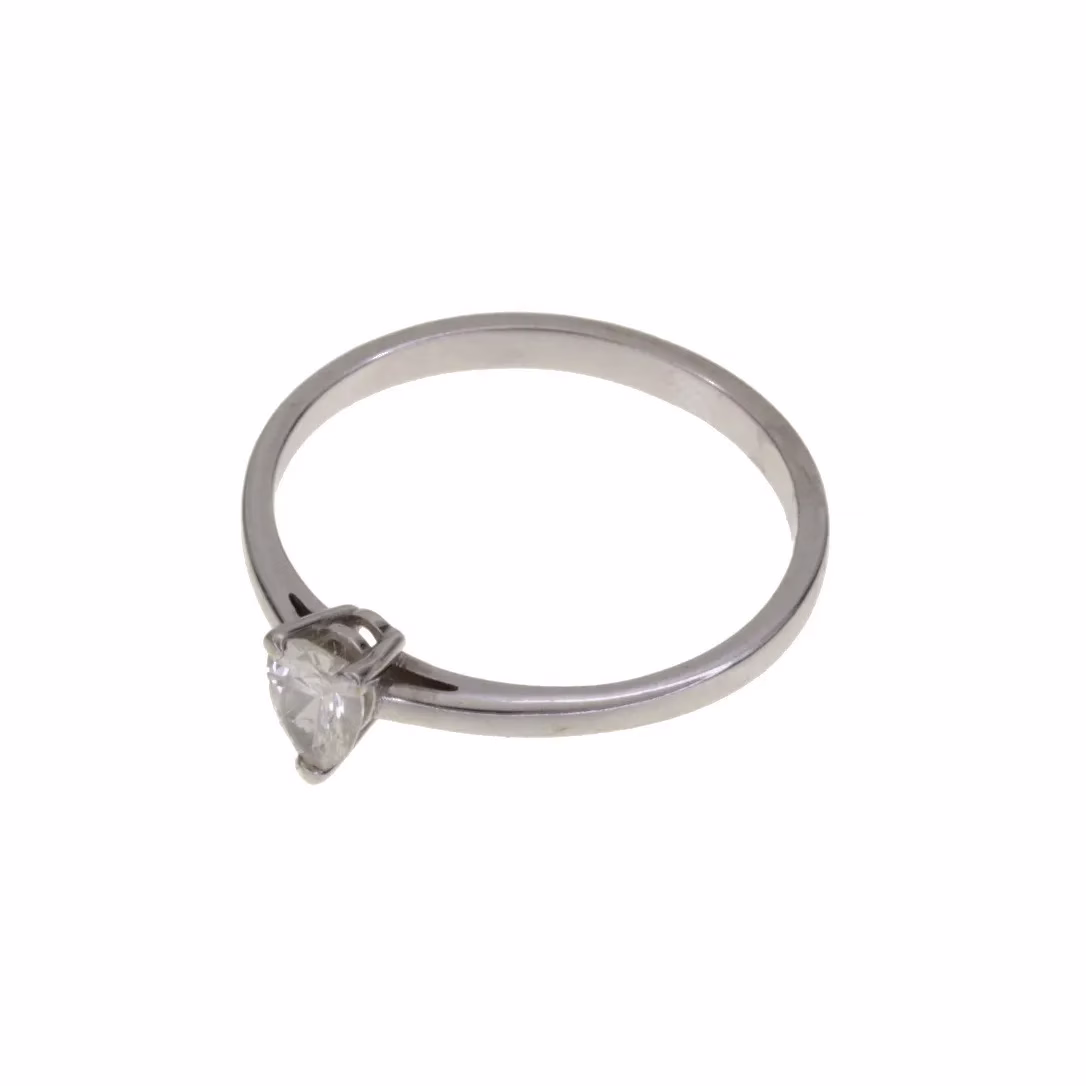 Solitario con Diamante en oro blanco 18k · vista 2