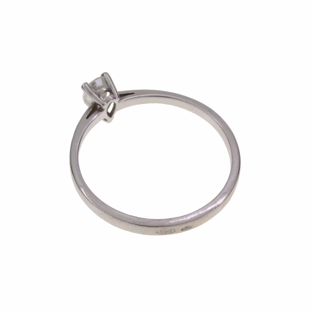 Solitario con Diamante en oro blanco 18k · vista 7