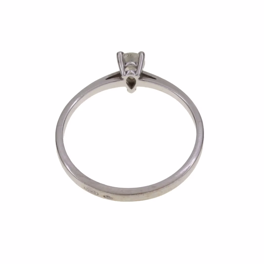 Solitario con Diamante en oro blanco 18k · vista 6